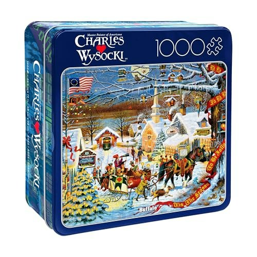 Buffalo Games Charles Wysocki 1,000-Piece Jigsaw Puzzle in Keepsake Tin: $10 Buffalo Games Charles Wysocki 1,000-Piece Jigsaw Puzzle in Keepsake Tin: $10