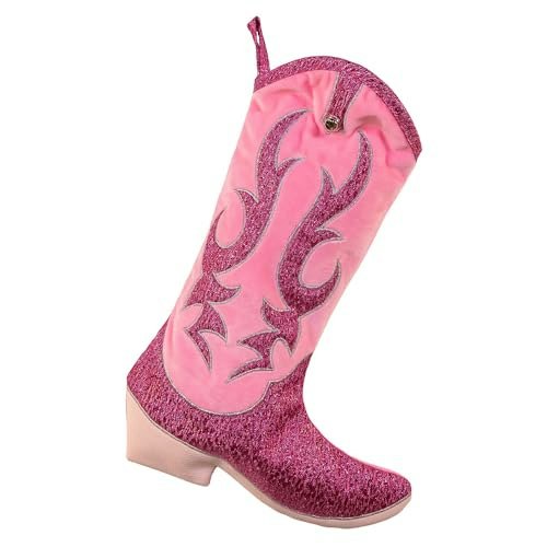 Kurt Adler Pink Velvet and Metallic Cowboy Boot Stocking: $19.95 Kurt Adler Pink Velvet and Metallic Cowboy Boot Stocking: $19.95