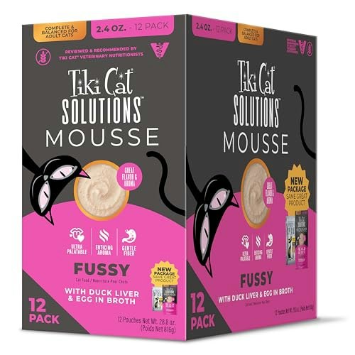 Tiki Cat Solutions Duck Liver & Egg Mousse Cat Food 12-Pack: $21.22