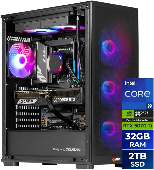 ABS Stratos II Aqua Core i9-14900KF RTX 5070 Ti Gaming PC: $2,500 ABS Stratos II Aqua Core i9-14900KF RTX 5070 Ti Gaming PC: $2,500