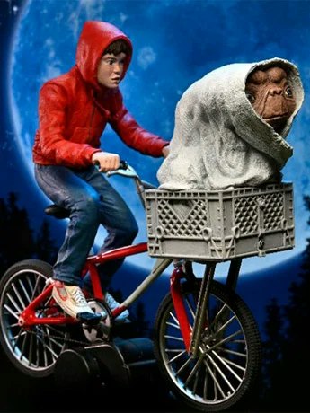 NECA E.T. 40th Anniversary Elliot & E.T. on Bicycle 7" Scale Figure: $28