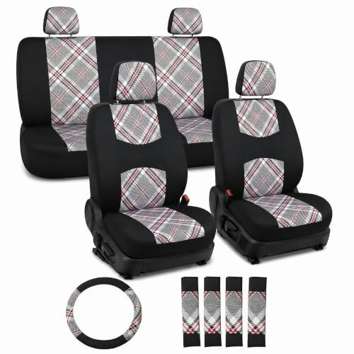 FH Group Universal Fit Plaid Cloth Car Seat Cover Full Set: $24.26 FH Group Universal Fit Plaid Cloth Car Seat Cover Full Set: $24.26