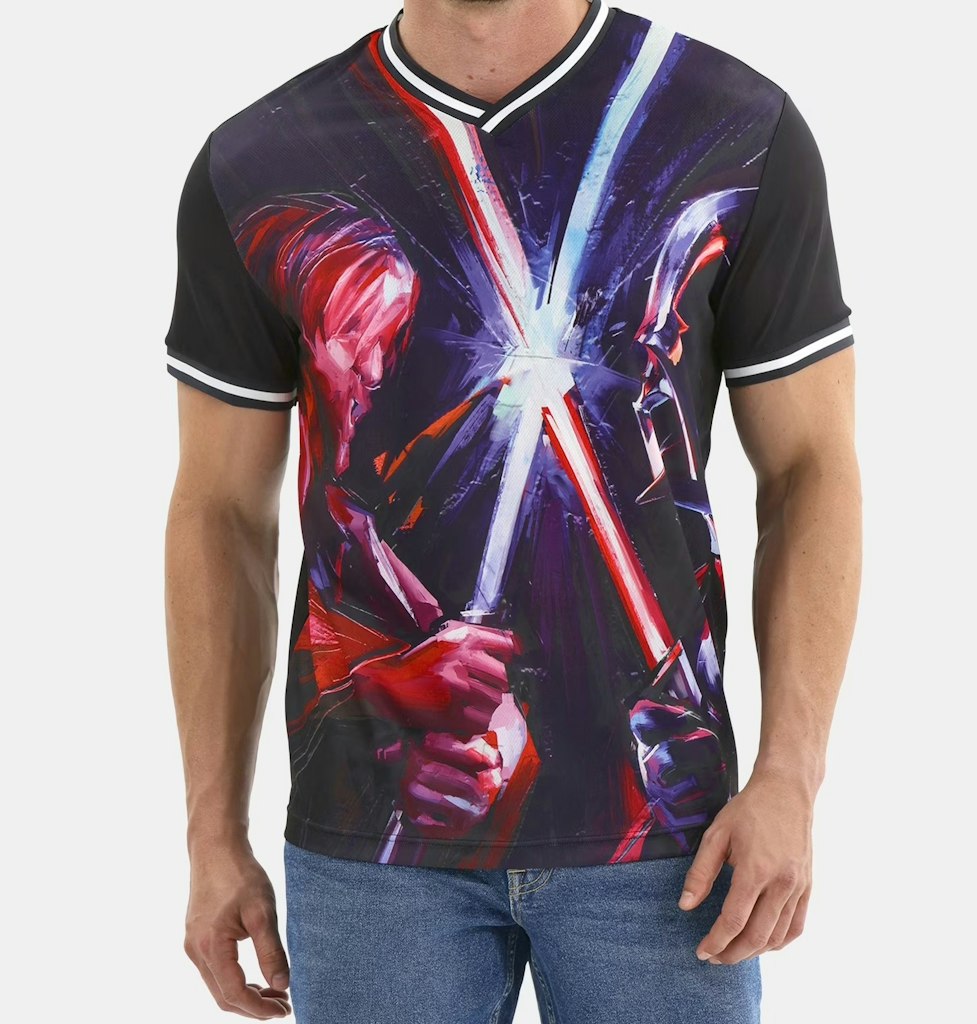 Star Wars Men's Obi-Wan & Darth Vader Soccer Jersey: $3.94 Star Wars Men's Obi-Wan & Darth Vader Soccer Jersey: $3.94