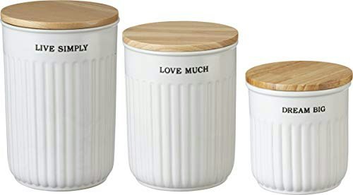 Primitives by Kathy Modern Farmhouse Nesting Kitchen Canister Jars 3-Pack: $44.95 Primitives by Kathy Modern Farmhouse Nesting Kitchen Canister Jars 3-Pack: $44.95
