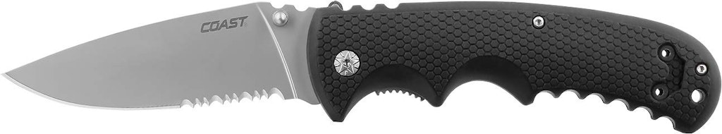 Coast Double Lock 3.75" Serrated Folding Knife: $9.99