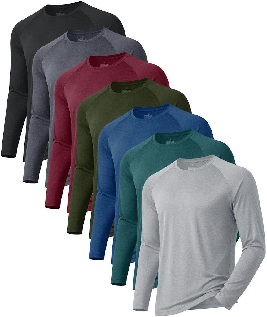 Men's Quick-Dry UV Protection Gym T-Shirt 7-Pack (L only): $26