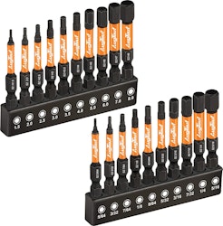20-Piece Metric & SAE 2" Impact Allen Wrench Drill Bit Set for $10 + free shipping w/ Prime