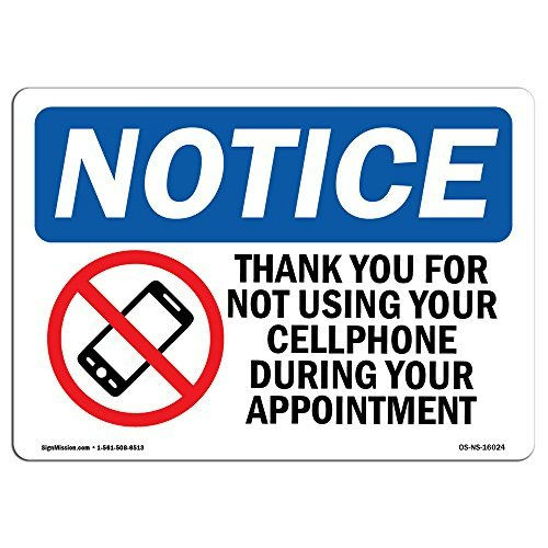 OSHA Notice No Cell Phone Sign: $8.07