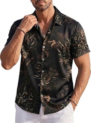 Men's Short Sleeve Tropical Hawaiian Shirt for $9 + free shipping w/ Prime
