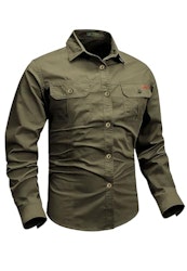 Men's Long Sleeve Button Down Pocket Shirt for $13 + free shipping w/ Prime