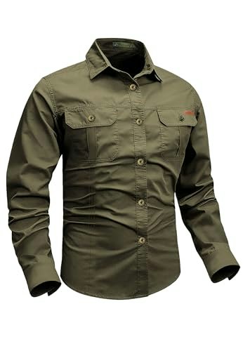 Men's Long Sleeve Button Down Pocket Shirt: $12.99
