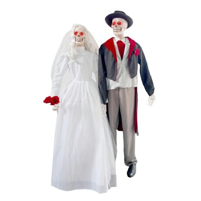 Haunted Hill Farm 6.1-Ft. Undead Bride & Groom Halloween Animatronic for $210 + free shipping