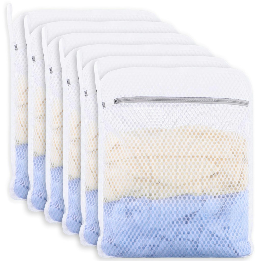 Honeycomb Mesh Laundry Bags 6-Pack: $7.98