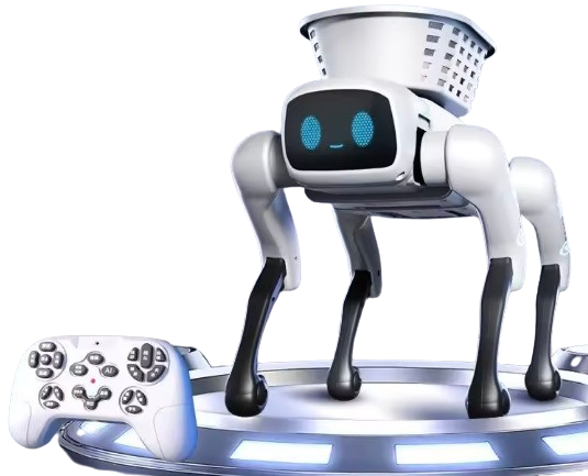 AI Programmable Robot Dog w/ Remote Control & Basket: $43