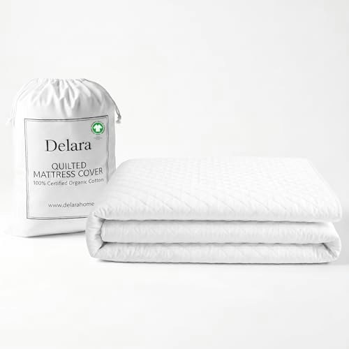Delara Queen Organic Cotton Quilted Mattress Pad: $147.42 Delara Queen Organic Cotton Quilted Mattress Pad: $147.42