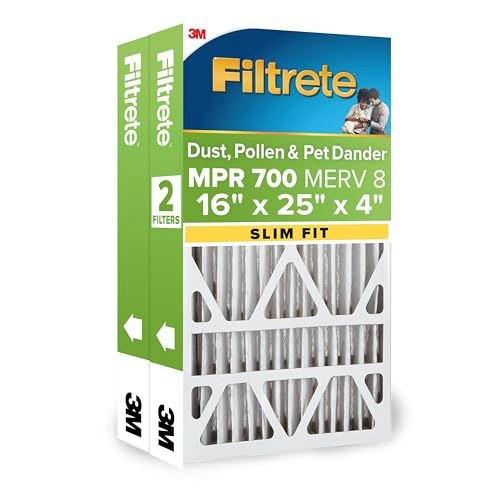Filtrete 16x25x4 Slim Fit MERV 8 Air Filter 2-Pack: $45.87 Filtrete 16x25x4 Slim Fit MERV 8 Air Filter 2-Pack: $45.87