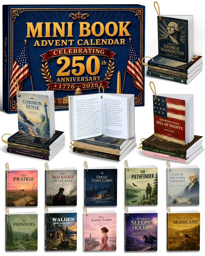 USA 250th Anniversary Mini Book Advent Calendar 2026: $16 USA 250th Anniversary Mini Book Advent Calendar 2026: $16