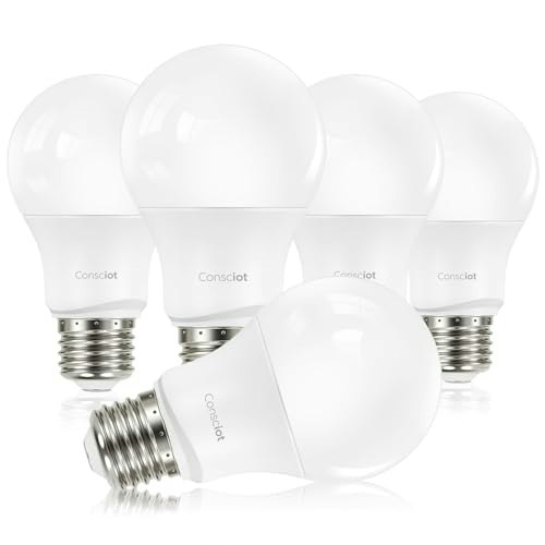 Consciot A19 100W Equivalent 5000K LED Light Bulb 5-Pack: $9.32