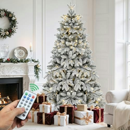 Yitahome 6-Foot Prelit Flocked Christmas Tree: $116.99 Yitahome 6-Foot Prelit Flocked Christmas Tree: $116.99