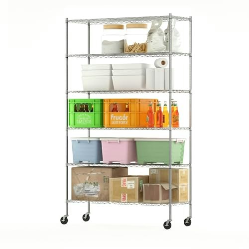 Furinno 6-Tier 48-Inch Metal Storage Shelf Rack: $88.29 Furinno 6-Tier 48-Inch Metal Storage Shelf Rack: $88.29