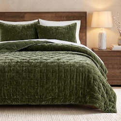 Chenille Velvet King 3-Piece Quilt Set for $55 + free shipping