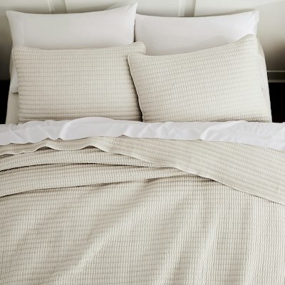 King Pick Stitch 3-Piece Quilt Set for $35 + free shipping