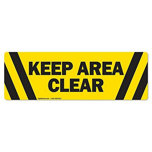 Keep Area Clear 6" x 18" Non-Slip Floor Marker: $9.96 Keep Area Clear 6" x 18" Non-Slip Floor Marker: $9.96