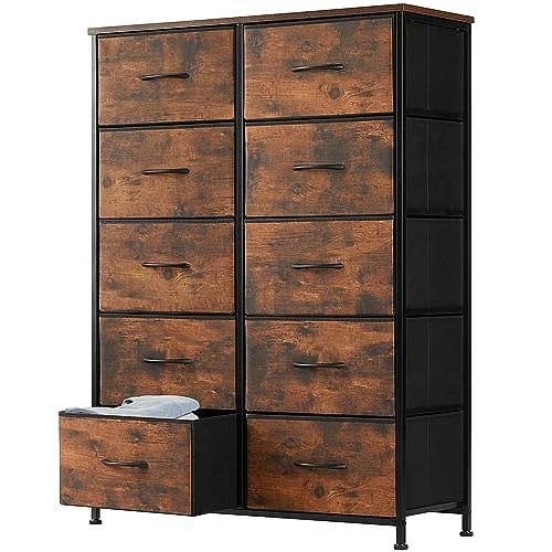 Dumos 10-Drawer Tall Fabric Dresser: $45.99
