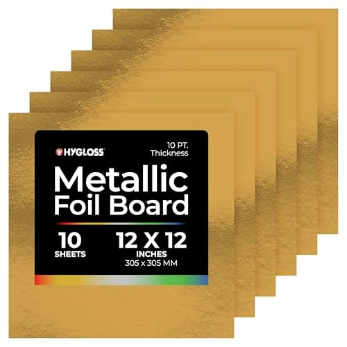 Hygloss 12" x 12" Metallic Cardstock 10-Pack: $8.61