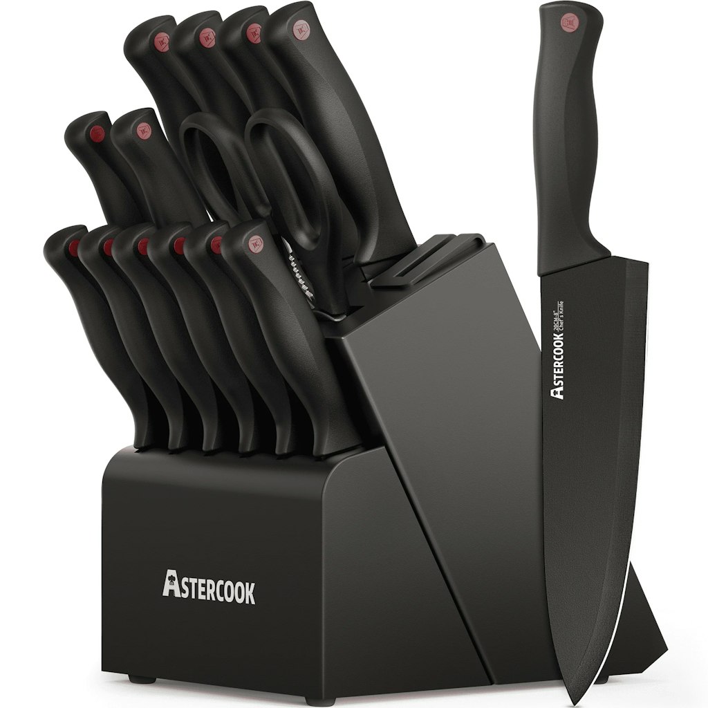 Astercook 15-Piece Kitchen Knife Set: $40 Astercook 15-Piece Kitchen Knife Set: $40