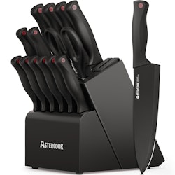 Astercook 15-Piece Kitchen Knife Set for $40 + free shipping