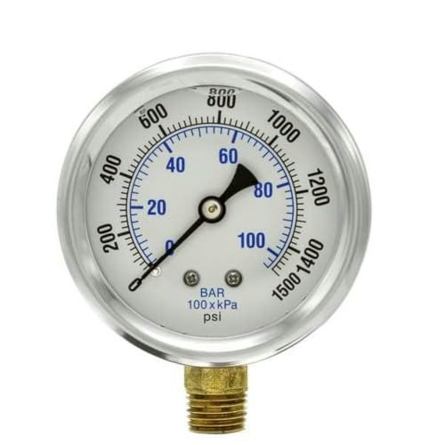 PIC Gauges 2 1/2-inch 1,500 PSI Bottom Mount Pressure Gauge: $20.29 PIC Gauges 2 1/2-inch 1,500 PSI Bottom Mount Pressure Gauge: $20.29