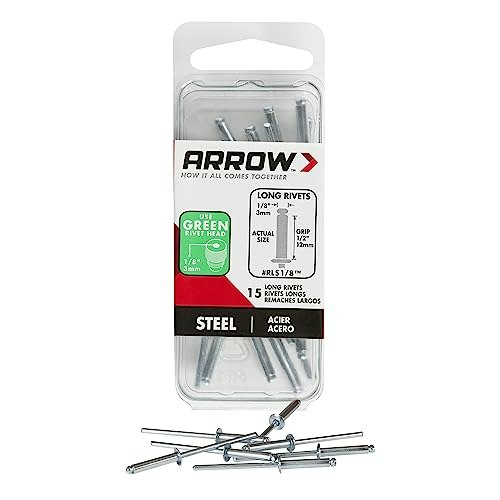 Arrow 1/8-Inch Steel Pop Rivets 15-Pack: $7.37 Arrow 1/8-Inch Steel Pop Rivets 15-Pack: $7.37