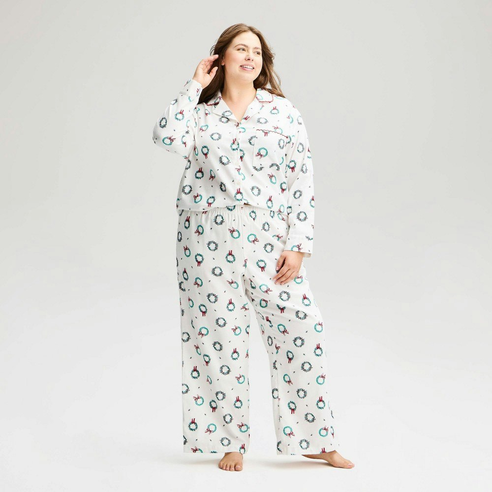 Auden Women's Flannel Long Sleeve Button-Down Pajama Set 3X: $35 Auden Women's Flannel Long Sleeve Button-Down Pajama Set 3X: $35