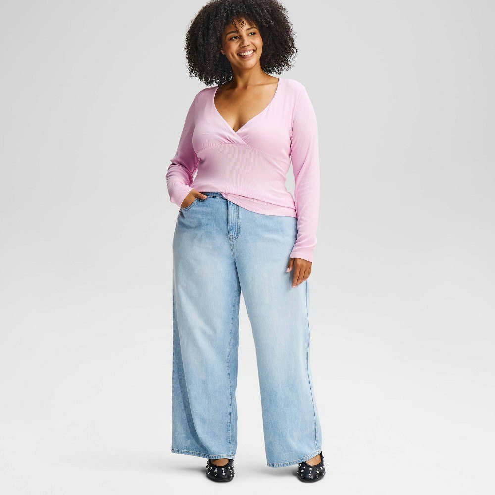Wild Fable Women's Long Sleeve Surplice T-Shirt: $15 Wild Fable Women's Long Sleeve Surplice T-Shirt: $15