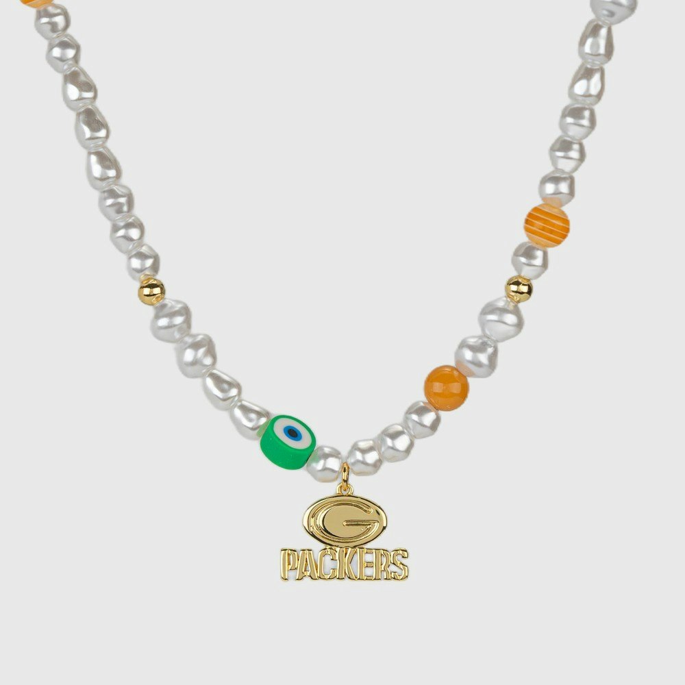 Bijoux Sport by Luv Aj Green Bay Packers Pearl Bead Logo Necklace: $40 Bijoux Sport by Luv Aj Green Bay Packers Pearl Bead Logo Necklace: $40