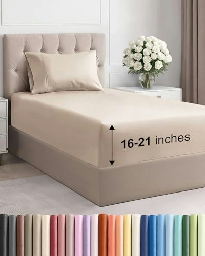 Twin XL Extra Deep Pocket 3-Piece Sheet Set: $27.19