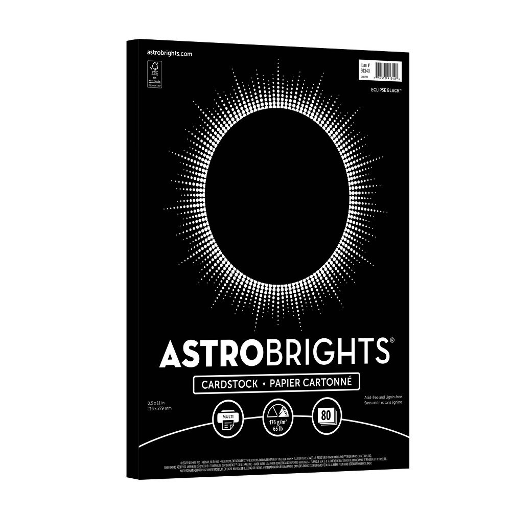 Astrobrights 8.5" x 11" Cardstock 80-Sheet Pack: $9.99 Astrobrights 8.5" x 11" Cardstock 80-Sheet Pack: $9.99