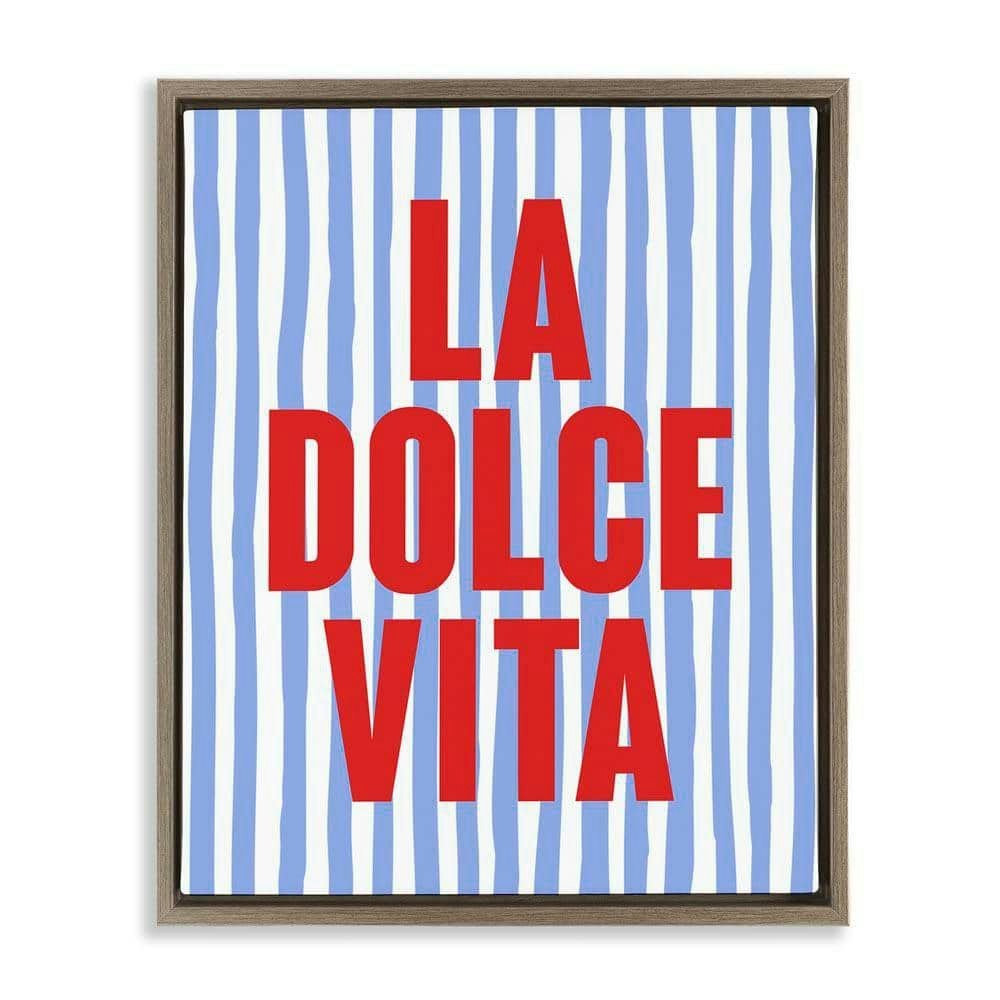 La Dolce Vita on Blue House of Lulu Brown Framed Graphic Art Print: $108.88 La Dolce Vita on Blue House of Lulu Brown Framed Graphic Art Print: $108.88