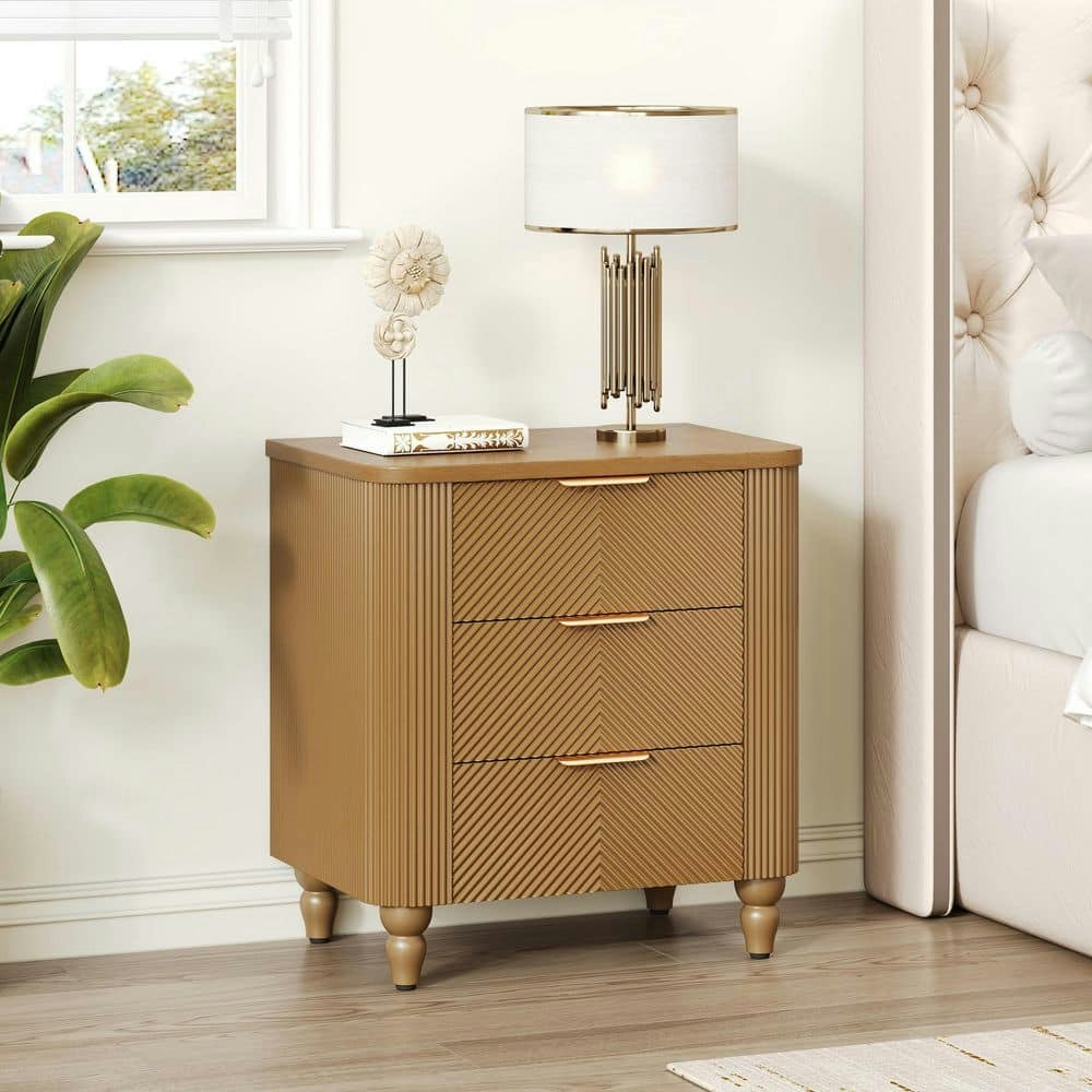Attwell 3-Drawer Wood Nightstand: $118.62 Attwell 3-Drawer Wood Nightstand: $118.62