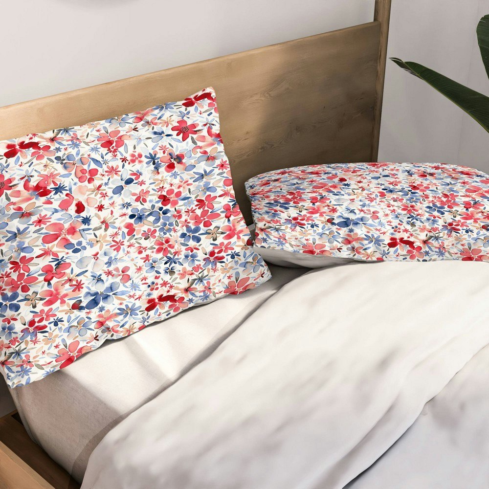 Deny Designs Ninola Design Liberty Colorful Petals Queen/Full Duvet and Sham Set: $174.99 Deny Designs Ninola Design Liberty Colorful Petals Queen/Full Duvet and Sham Set: $174.99