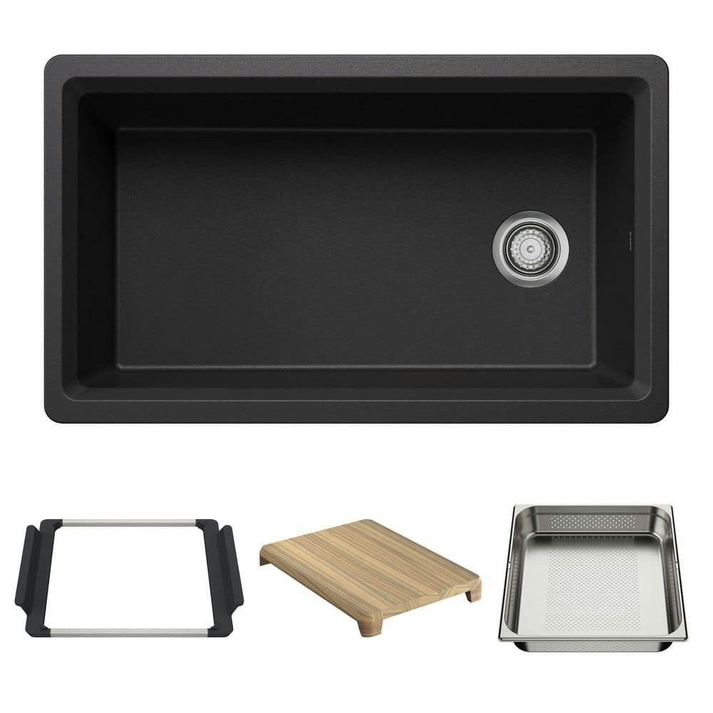 Inteos 33-Inch Undermount Single Bowl Granite Composite Kitchen Sink with Accessories: $781.83 Inteos 33-Inch Undermount Single Bowl Granite Composite Kitchen Sink with Accessories: $781.83