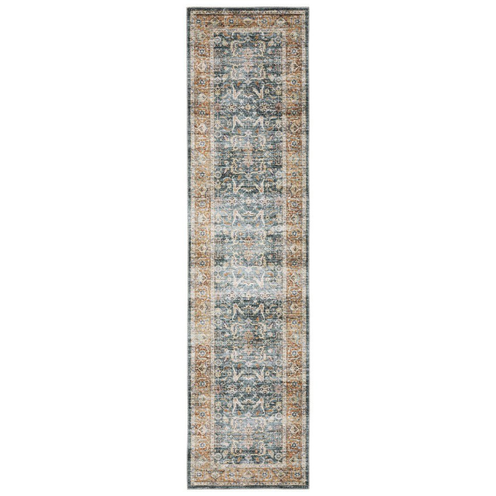 Captiv8e Designs 2'x8' Colette Washable Bordered Oriental Area Rug: $167.99