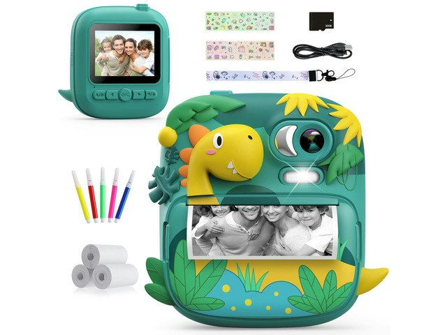 Kids 1080p Instant Print Camera with 32GB Card: $47.99