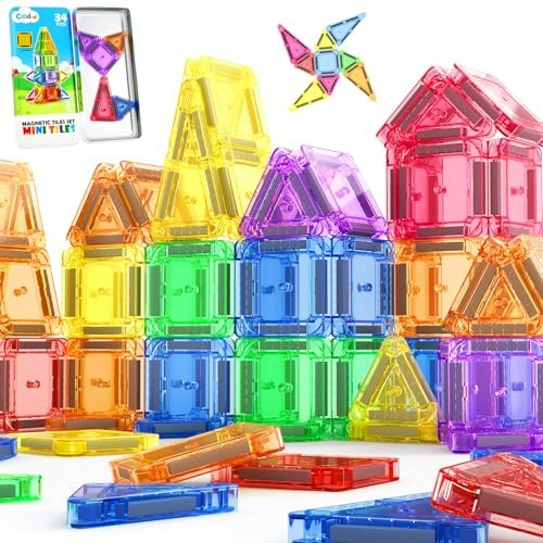 Magnetic Tile Building Blocks Travel Toy: $16.13 Magnetic Tile Building Blocks Travel Toy: $16.13