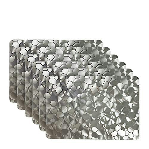 Dainty Home 12"x18" Metallic Leaf Vinyl Placemats 6-Pack: $23.75 Dainty Home 12"x18" Metallic Leaf Vinyl Placemats 6-Pack: $23.75