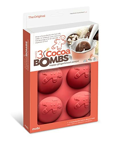 Mobi Gingerbread Man Silicone Cocoa Bomb Mold 3-Pack: $5 Mobi Gingerbread Man Silicone Cocoa Bomb Mold 3-Pack: $5