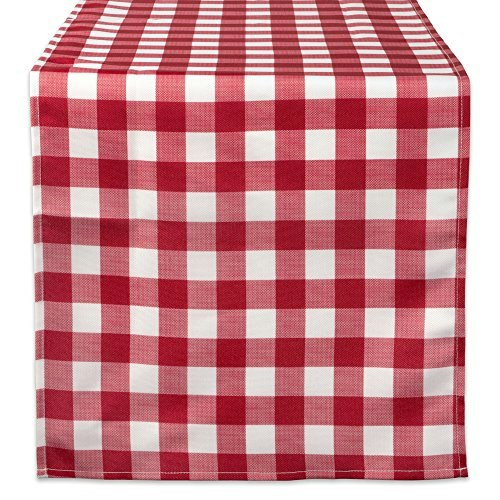 DII 14x72-Inch Red Check Table Runner: $4.40