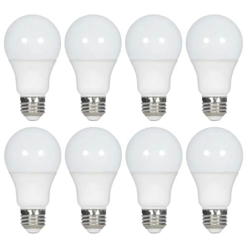 Satco 14W A19 LED 8-Bulb Pack: $21.07