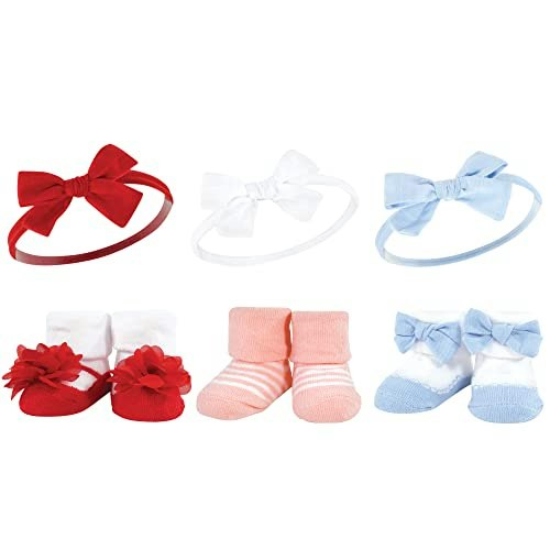 Hudson Baby Infant Girl Headband and Socks Giftset: $9.85